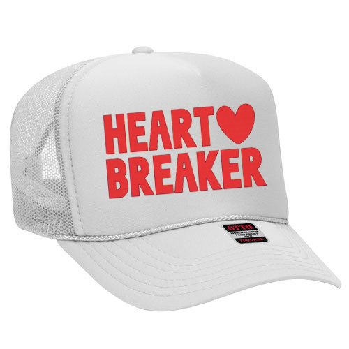 Heart Breaker Trucker Hat - Green/Pink
