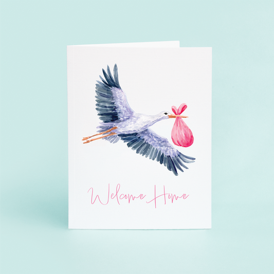 Pink Stork "Welcome Home"