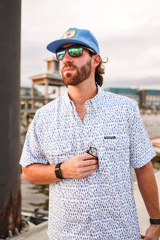 Bluebonnet Pearl Snap Fishing Shirt