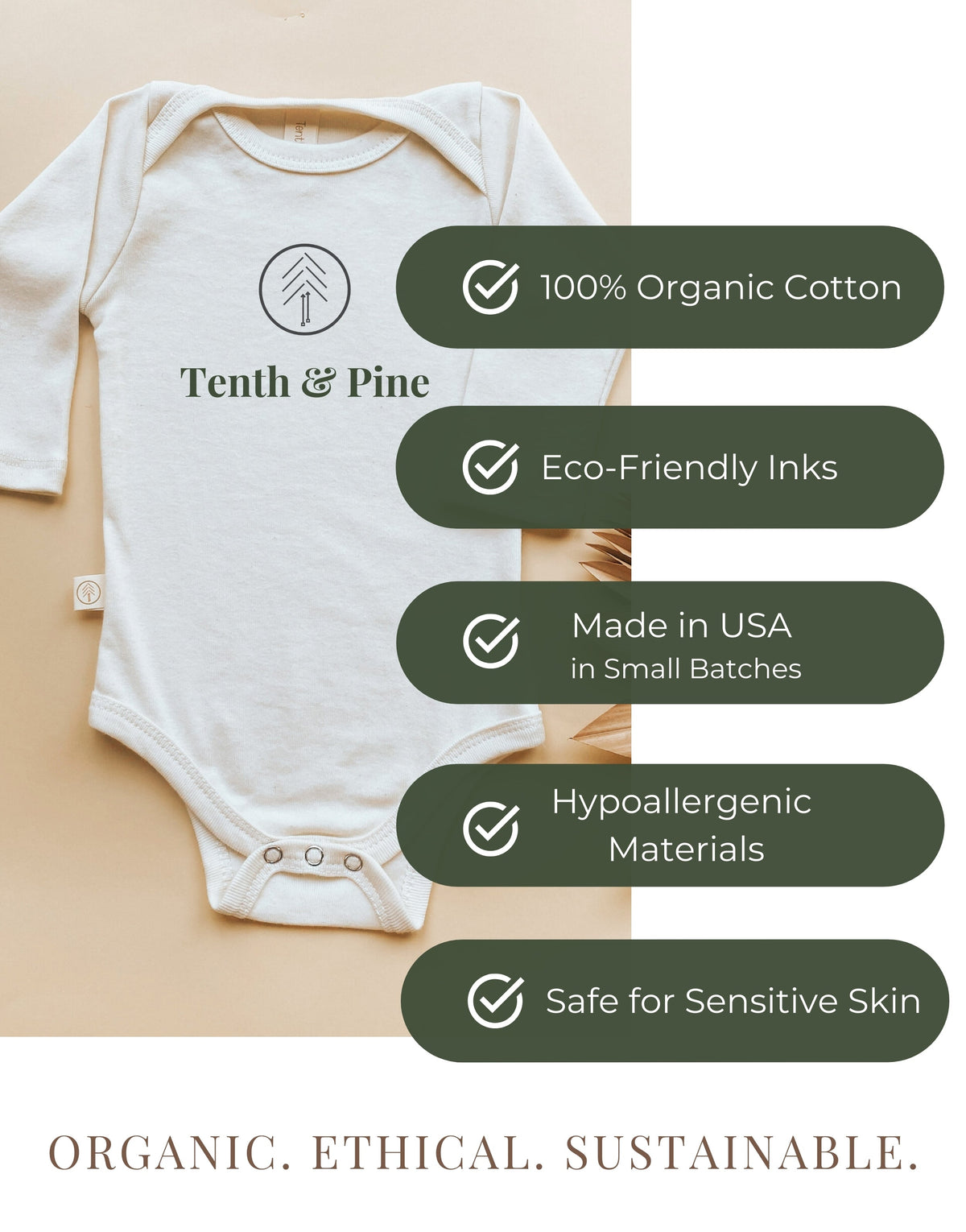 Promoted to Grandpa Organic Baby Bodysuit