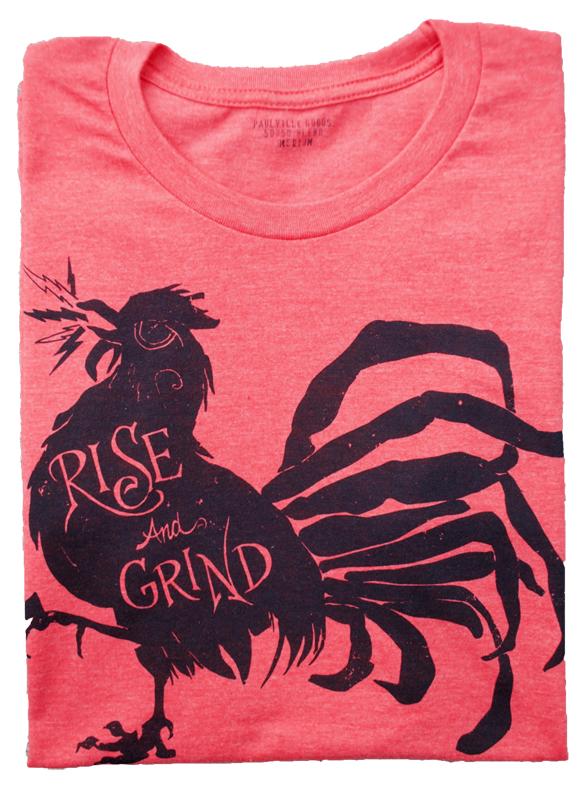 Rise and Grind T-Shirt - Heather Red