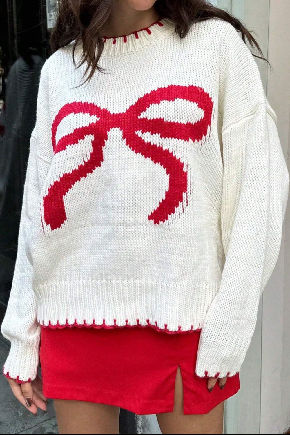 Bow Long Sleeve Sweater - 3 Color Options!
