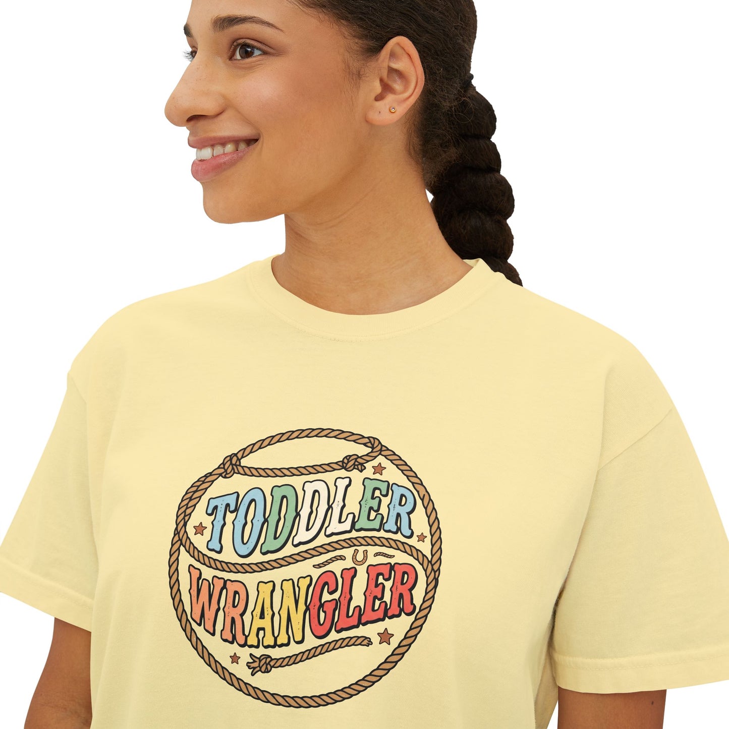 Toddler Wrangler Women's Boxy Tee – Western Rope Graphic Top
