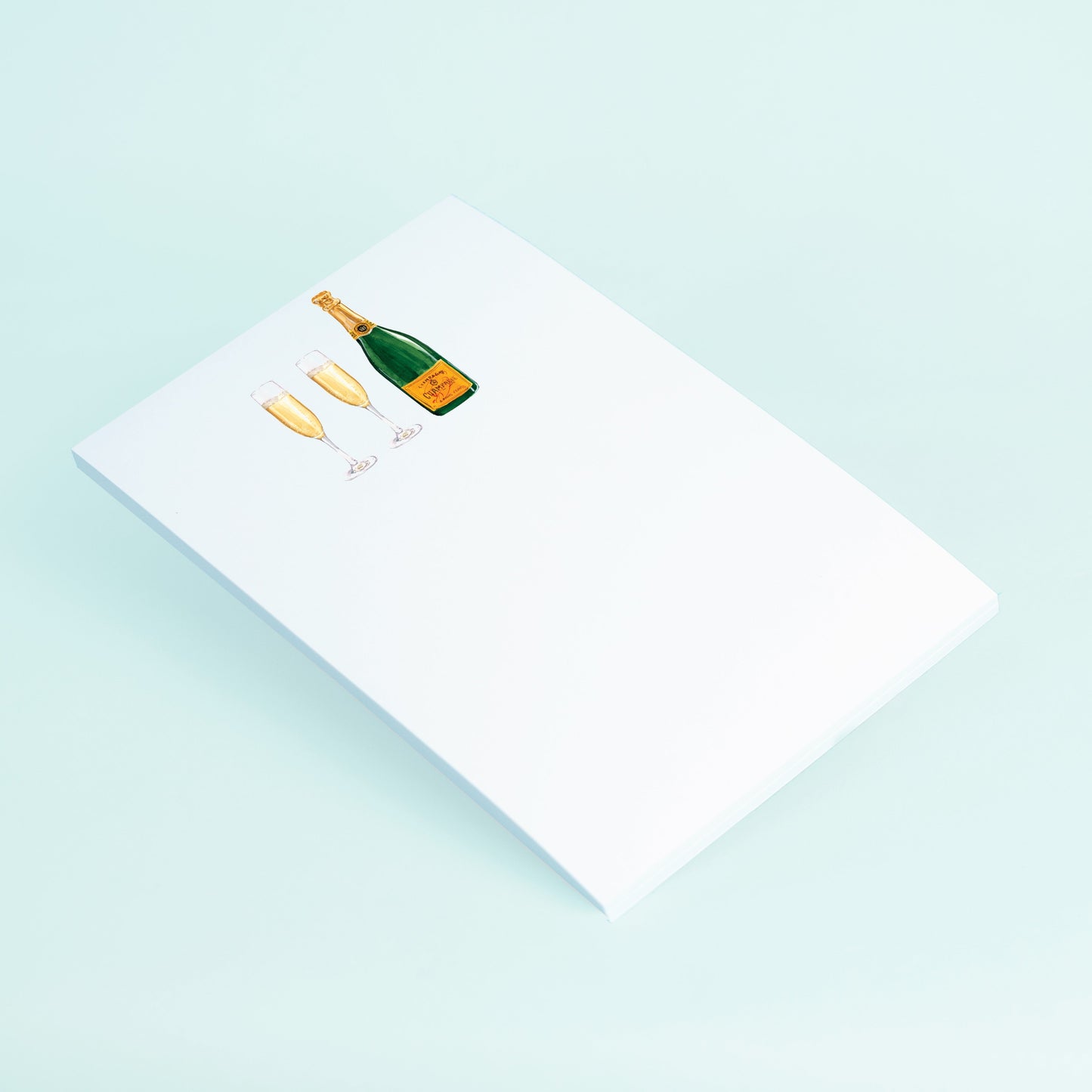 Champagne Bottle and glasses Notepad
