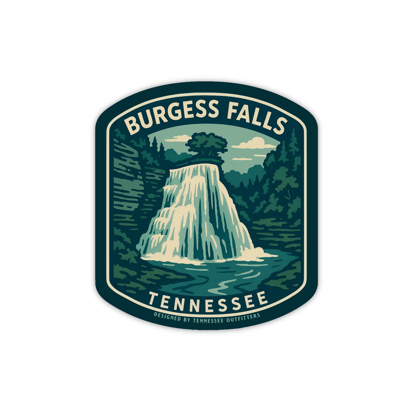 Waterfall Series: Burgess Falls Sticker