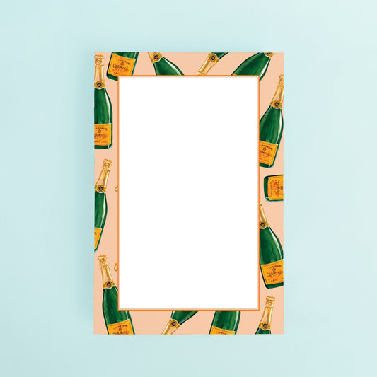 Champagne Bottles - Orange Notepad
