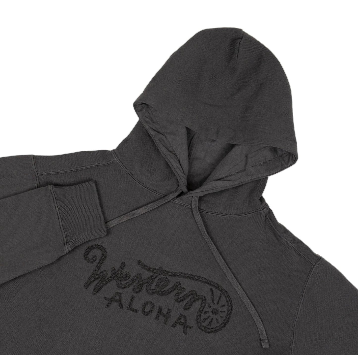 Embroidered Rope Logo Hoodie Charcoal