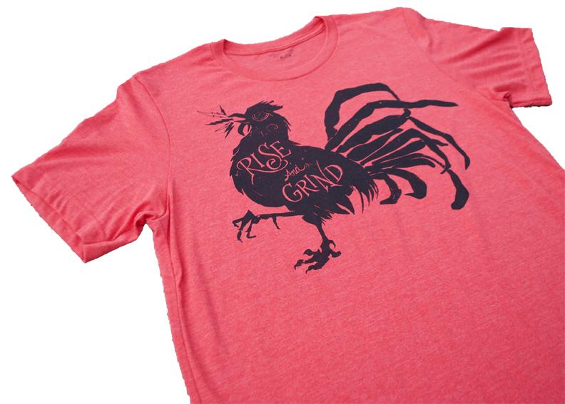 Rise and Grind T-Shirt - Heather Red