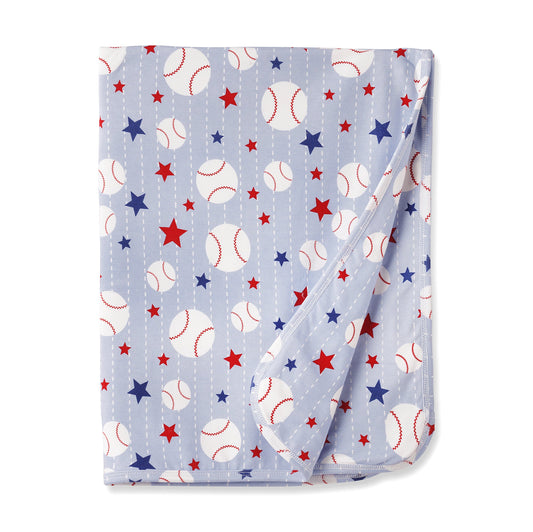 Grand Slam Baseball Bamboo Stroller Blanket for Baby