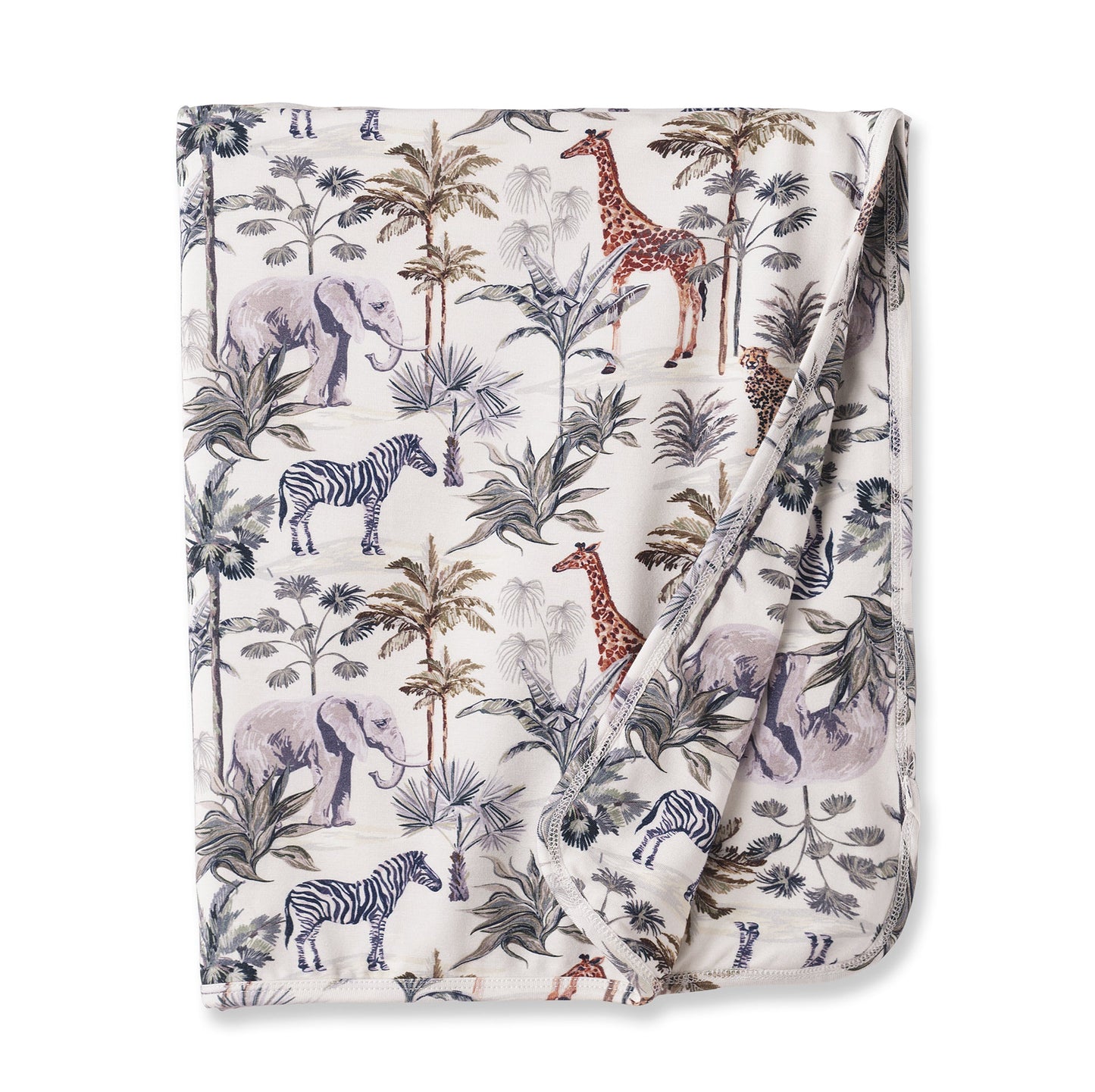 Jungle Safari Bamboo-Soft Stroller Blanket for Baby Boy