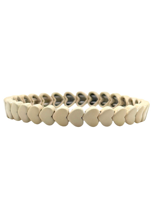 Ivory Mini Hearts Bracelet