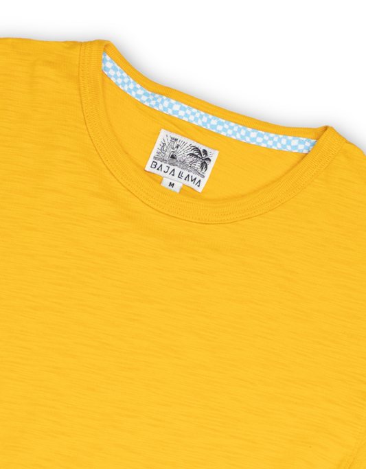 SOLID MUSTARD - SLUB PIMA TEE