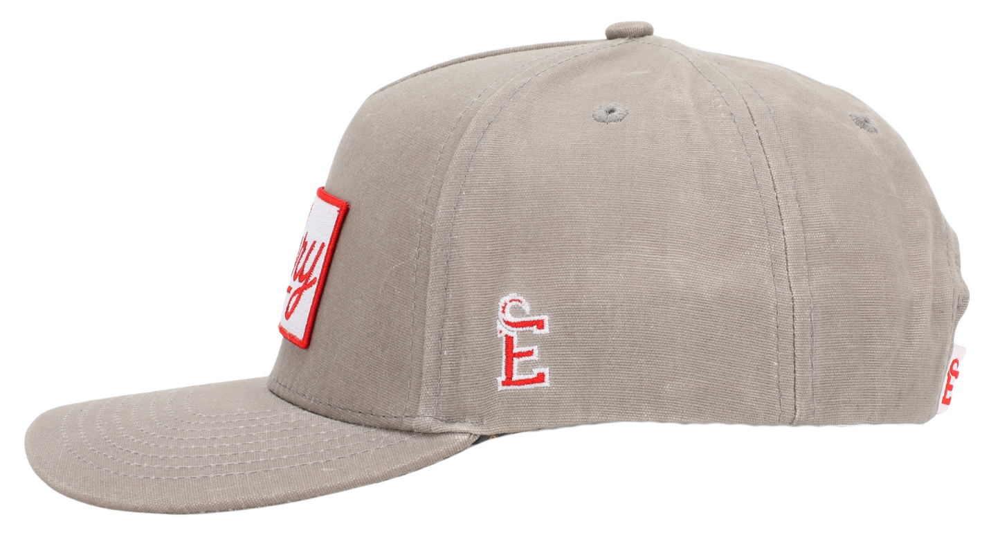 Gray Waxed Canvas - Logo Patch