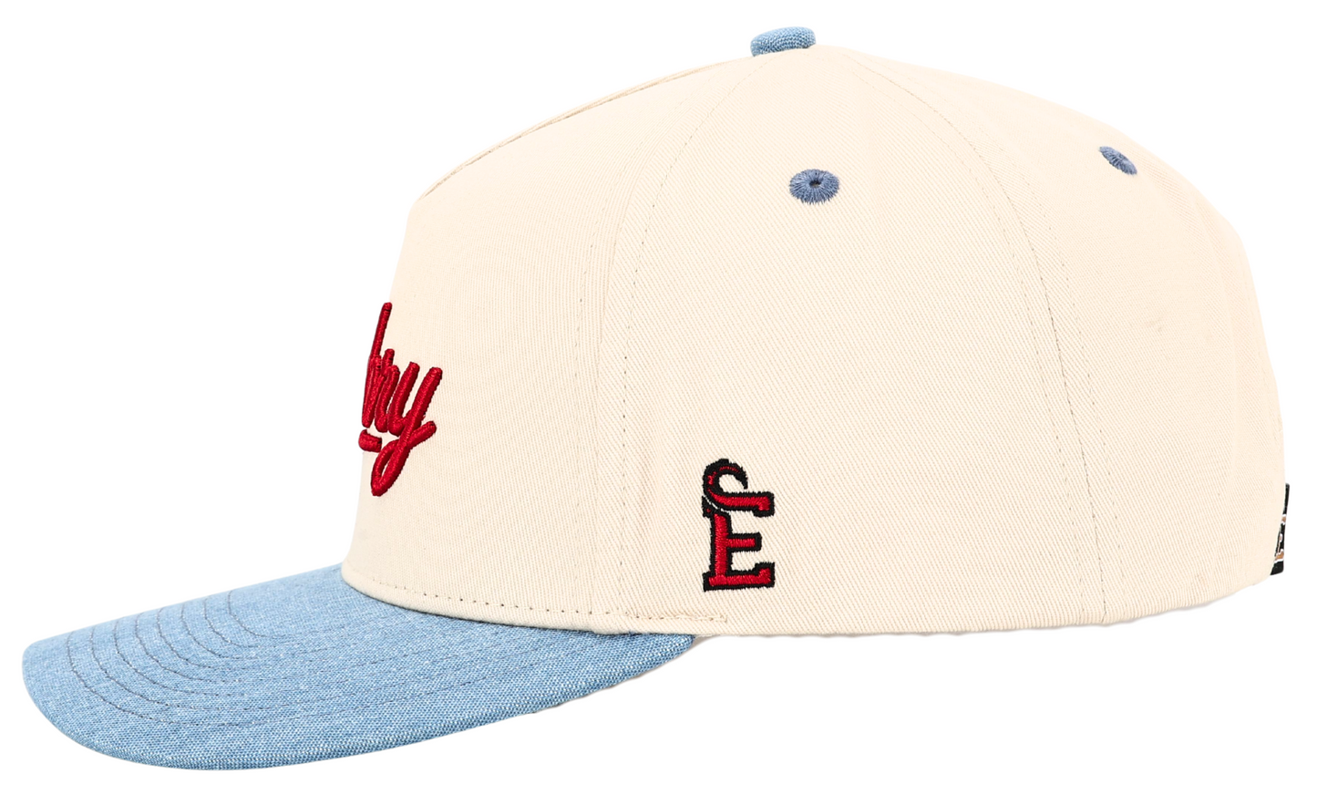 Cream/Denim - 3D Logo