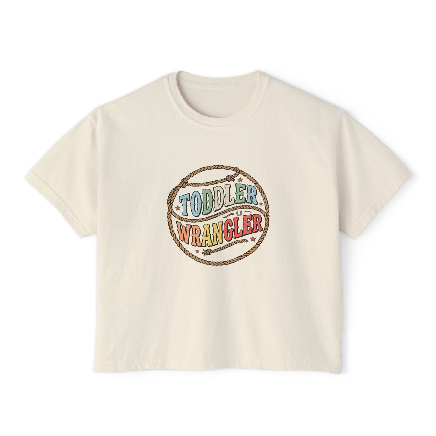 Toddler Wrangler Women's Boxy Tee – Western Rope Graphic Top