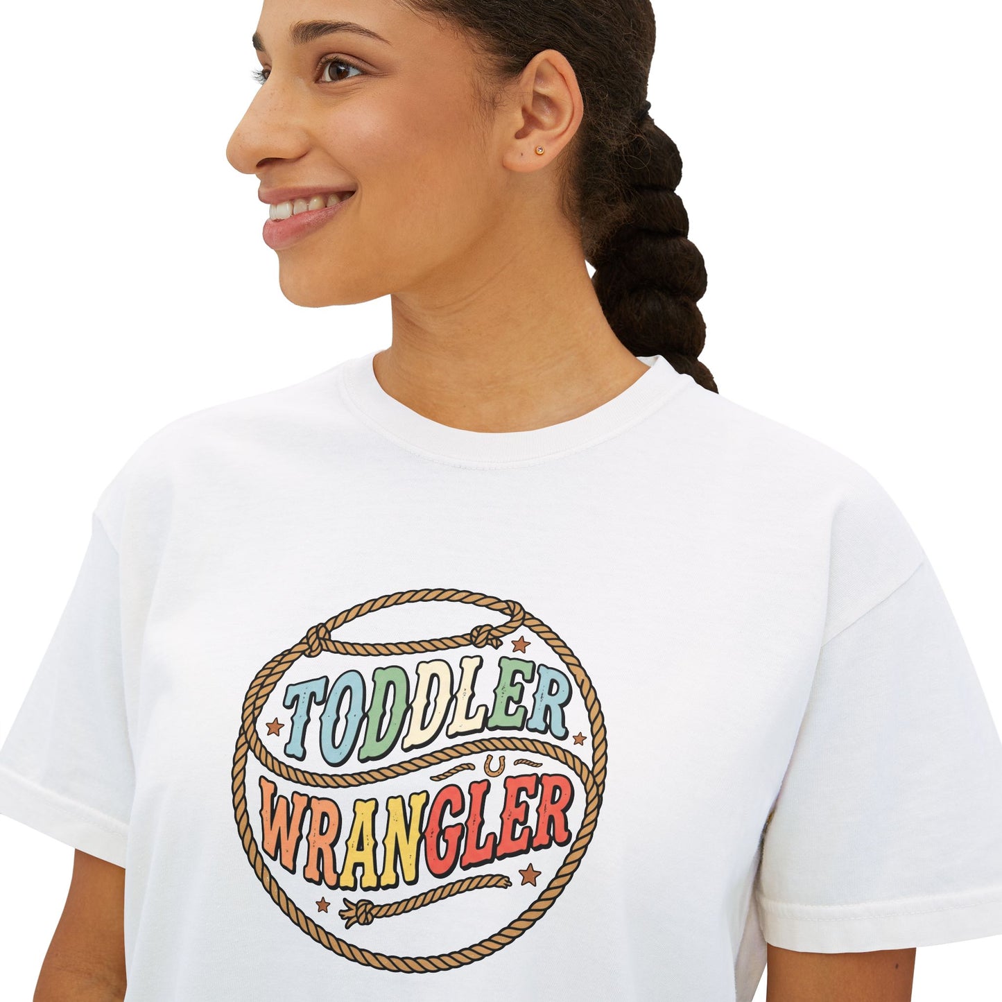 Toddler Wrangler Women's Boxy Tee – Western Rope Graphic Top