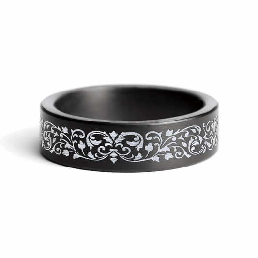 Gunmetal Vine & Leaf Barrel Band