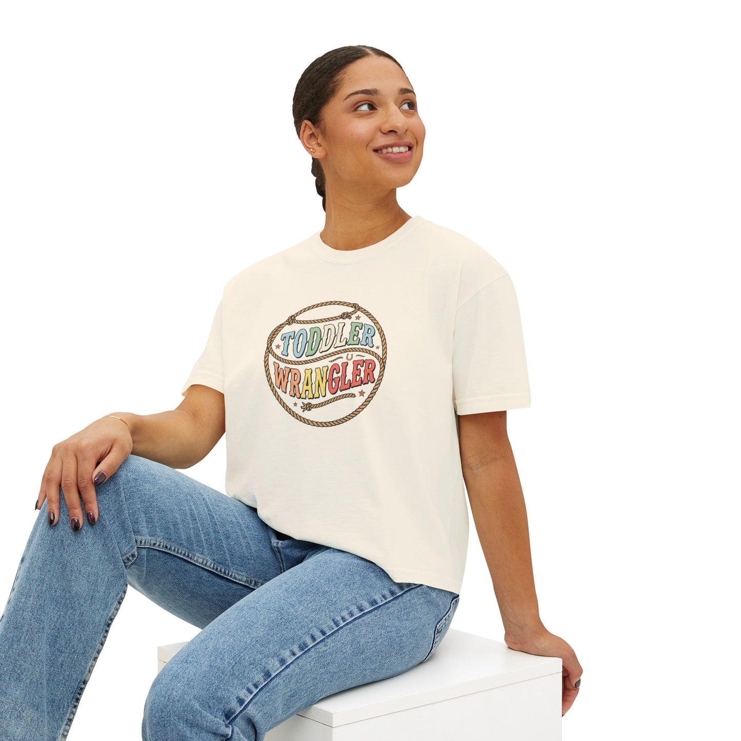 Toddler Wrangler Women's Boxy Tee – Western Rope Graphic Top