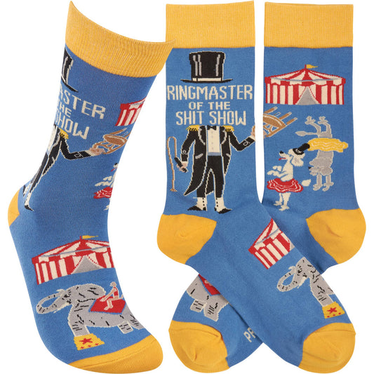 Ringmaster Of The Shitshow Socks