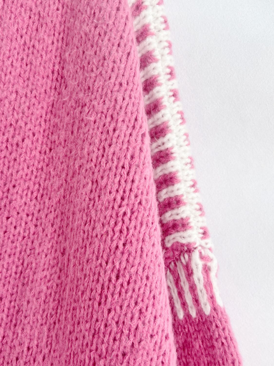 Double Take Stitched Open Front Cardigan