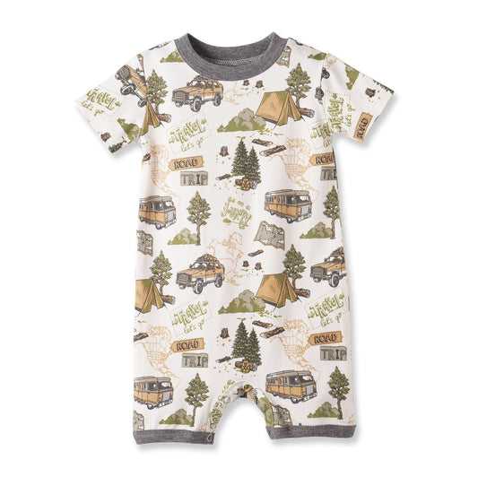 Trailblazer Soft Bamboo Shortall Romper for Baby Boys