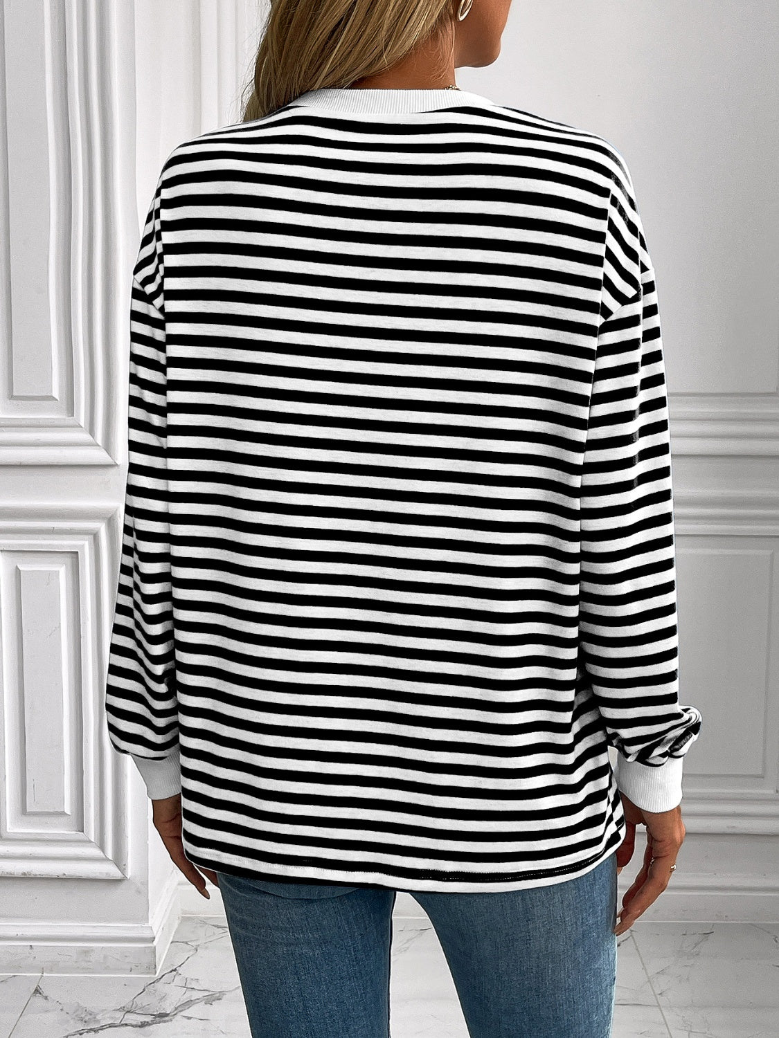 Ivy Lane Striped Long Sleeve Sweatshirt