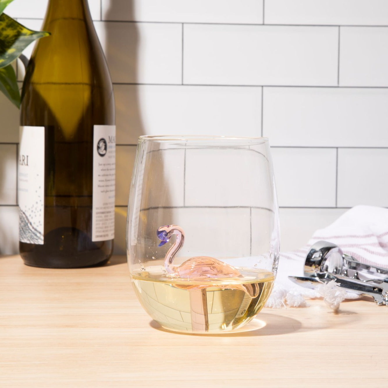 3D Flamingo Stemless Glasses