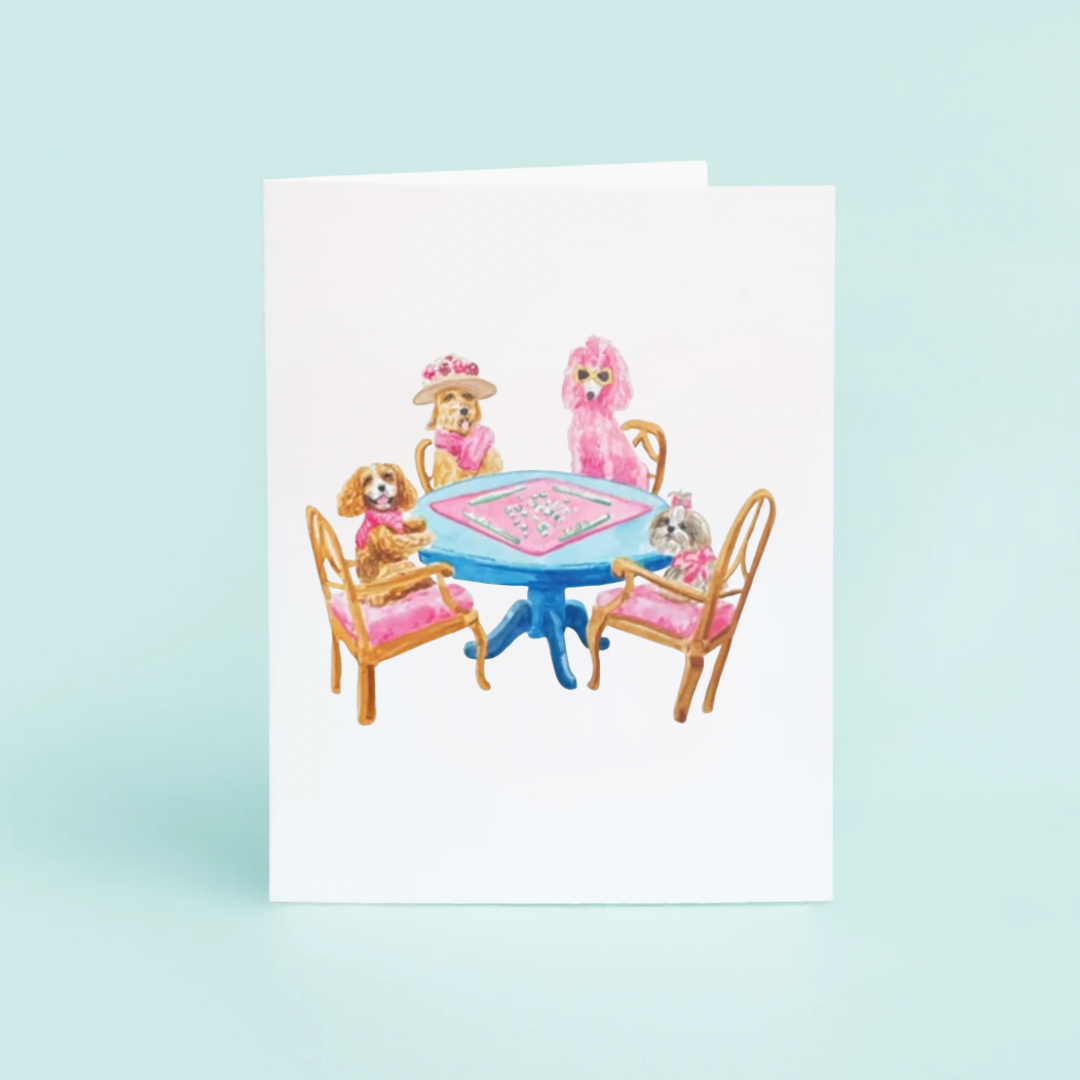 Dogs Playing Mahjong