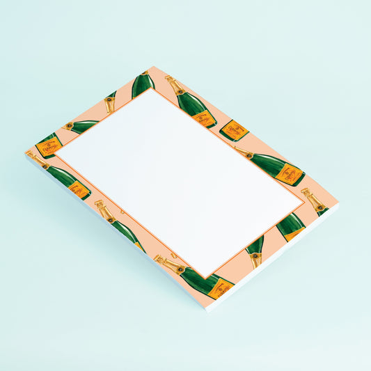 Champagne Bottles - Orange Notepad