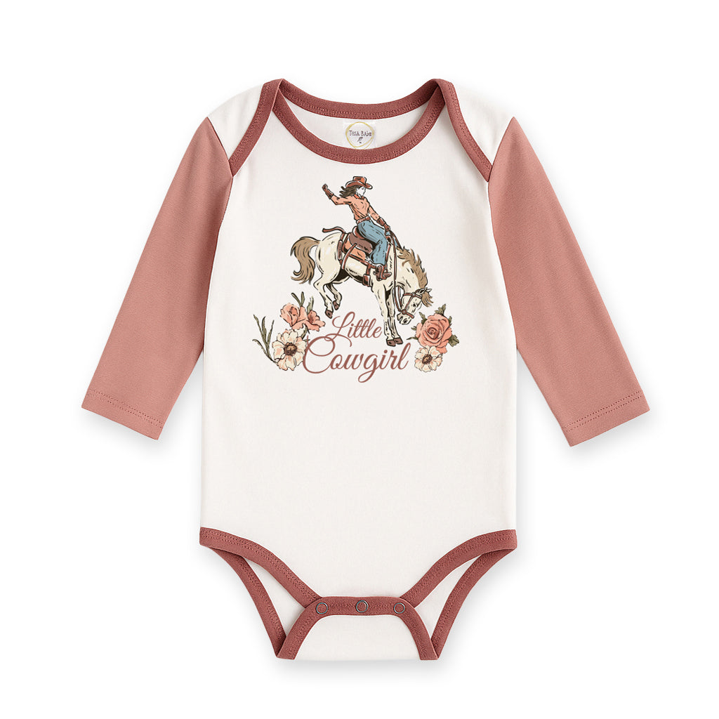 Little Cowgirl Western Rodeo Bodysuit - Cotton Rib