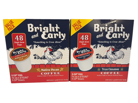 96 ct K Cups Texas Cinnamon and Native Pecan (.60 per cup)