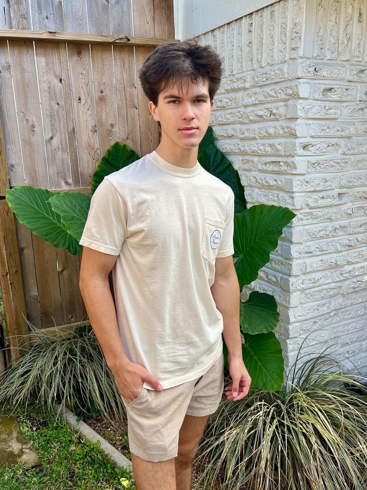 Modern Frontier Logo Pocket T-Shirt - Tan