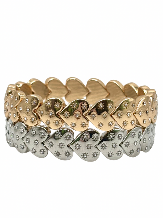 Sparkly Hearts Bracelet