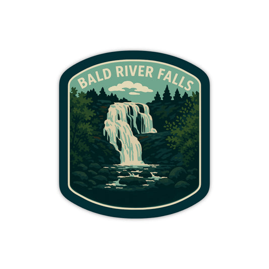 Waterfall Series: Bald River Falls Sticker