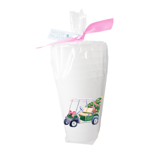Holiday Golf Cart Frosted Cup