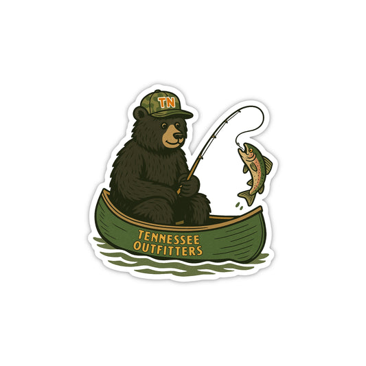 Bear Trout Fishing Sticker