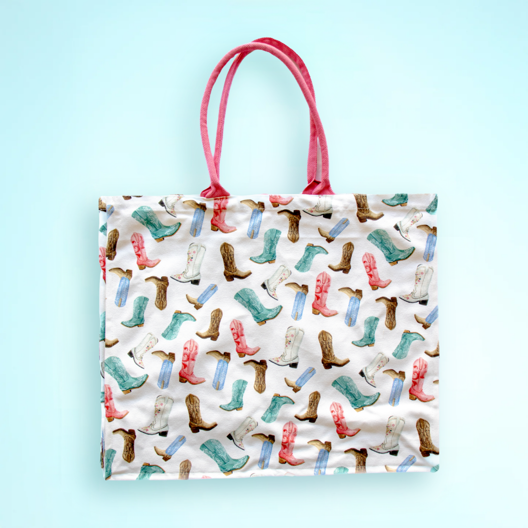 Colorful Cowboy Boots Tote Bag