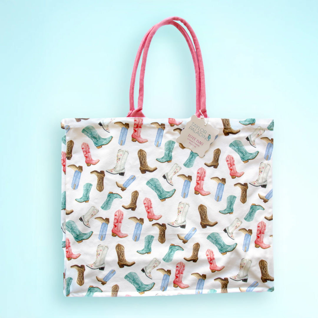 Colorful Cowboy Boots Tote Bag
