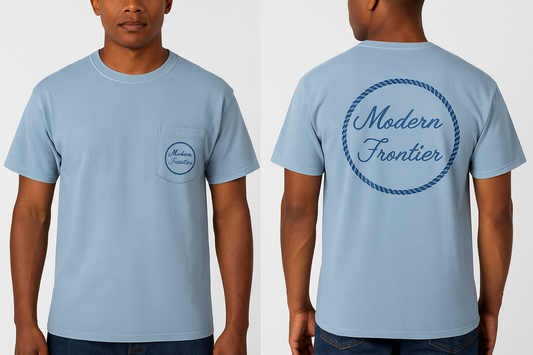 Modern Frontier Logo Pocket T-Shirt - Chambray