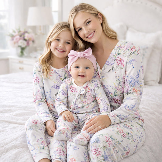 Watercolor Floral Bamboo Women’s Pajama Set