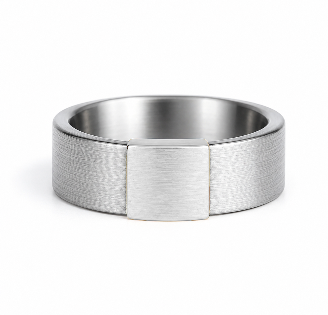 Classic 7mm 14kt White Gold Barrel Band