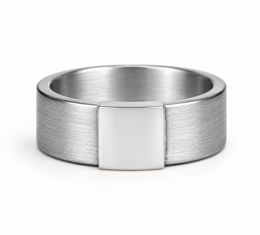 Classic 7mm Silver Platinum Barrel Band
