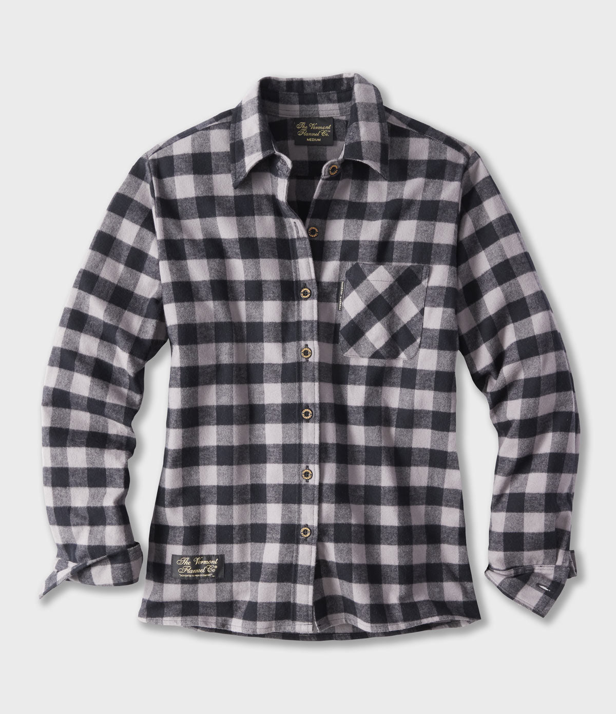 Women's Classic Flannel Shirt - Gray Buffalo