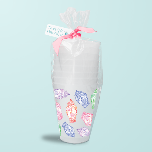Colorful Ginger Jars Frosted Cup
