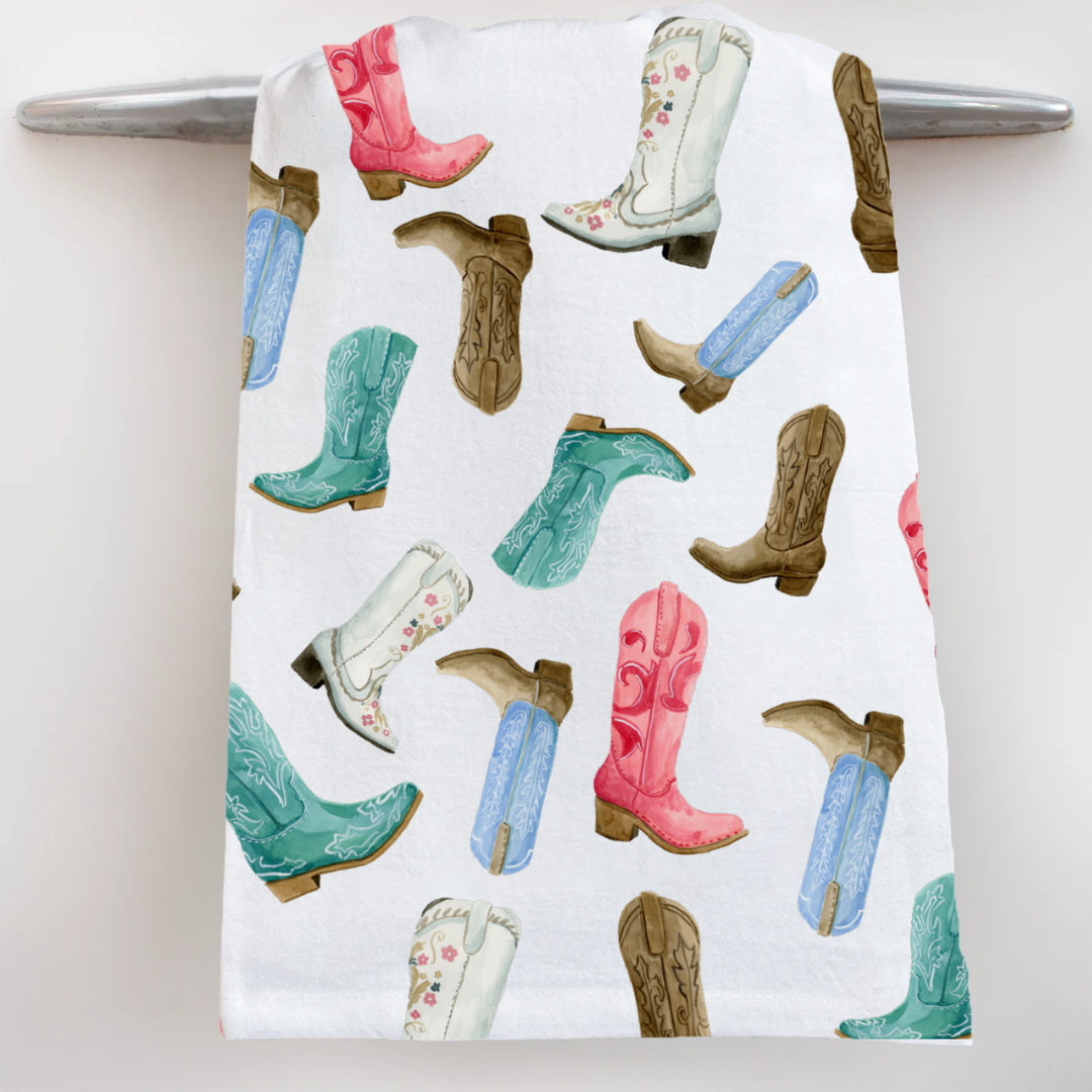 Colorful Cowboy Boots Towel