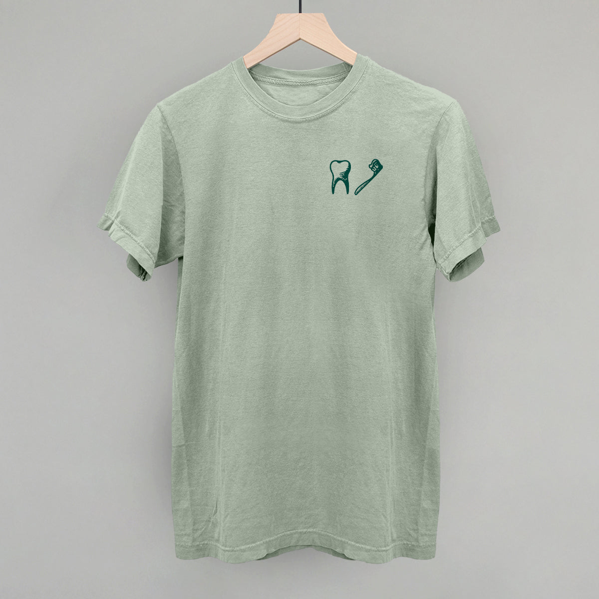 Tooth + Toothbrush (Left Chest)