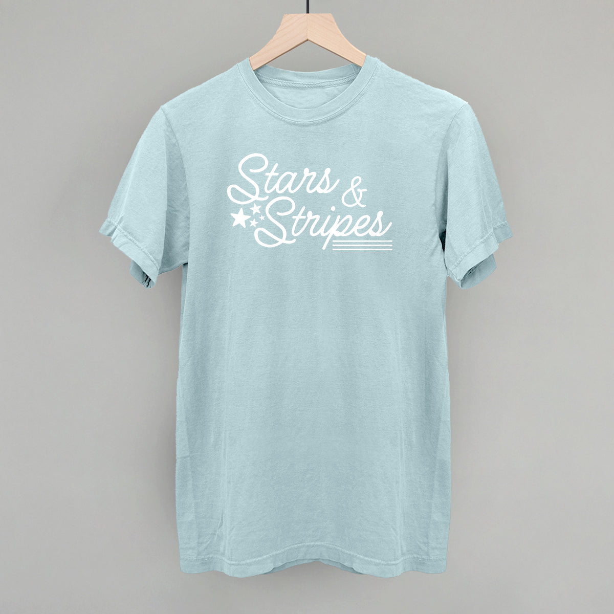 Stars & Stripes White Script