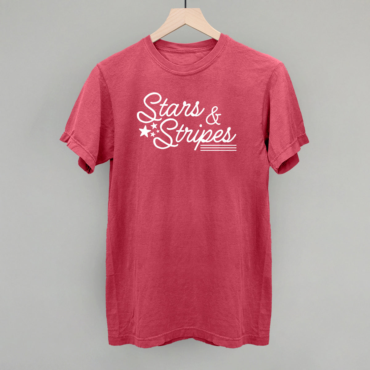 Stars & Stripes White Script