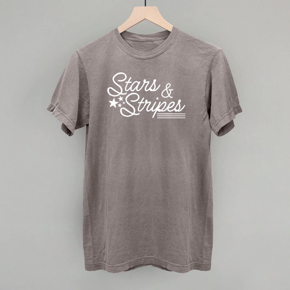 Stars & Stripes White Script