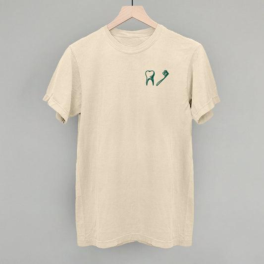 Tooth + Toothbrush (Left Chest)